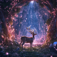 Deer in Magical Forest - Art Image (Professional License)