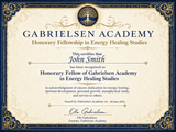 Honorary Fellowship in Energy Healing Studies