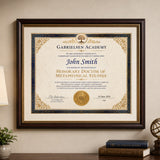 Certificate of Honorary Doctoral Recognition