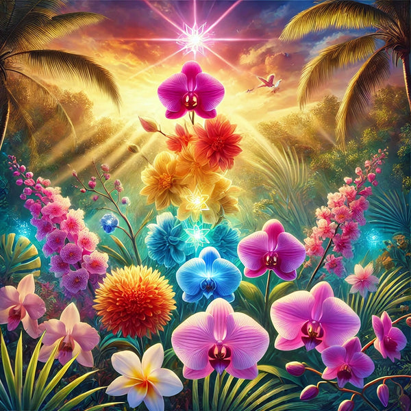 TROPICAL FLOWERS TECHNIQUE™ - Supports Chakra Alignment, Awakens Your Zest For Life, Encourages Mindfulness & Boosts Motivation