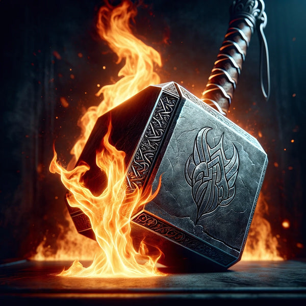 NORDIC FLAME TECHNIQUE™ - Mighty Gift from God Thor for Embodying Viking Courage, Awakening Inner Power, Lighting Life Path, and Harnessing Ancient Wisdom